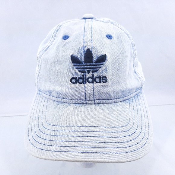 Adidas Washed Faded Denim Look Baseball Hat Cap Relaxed fit - Picture 6 of 8